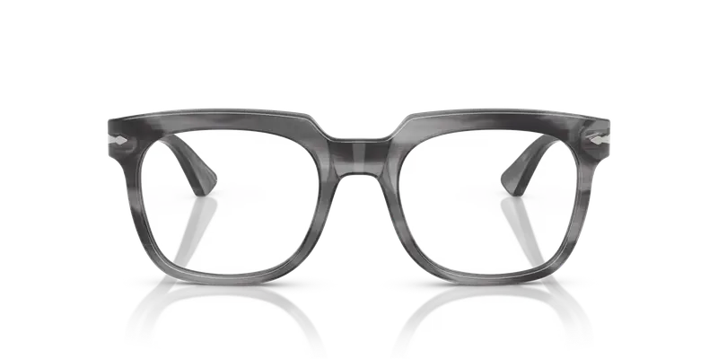 Persol Unisex PO3325V 1192 Montature da vista Acetato Grigio Trasparente Pillow Normale miniatura 2