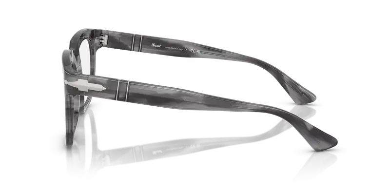 Persol Unisex PO3325V 1192 Montature da vista Acetato Grigio Trasparente Pillow Normale miniatura 3