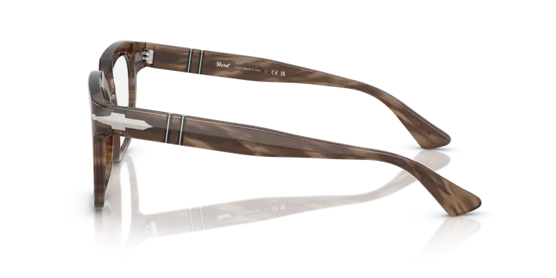 Persol Unisex PO3325V 1208 Montature da vista Acetato Tartaruga Trasparente Pillow Normale miniatura 3