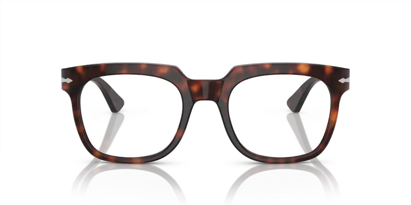 Persol Unisex PO3325V 24 Montature da vista Acetato Tartaruga Trasparente Pillow Normale miniatura 2