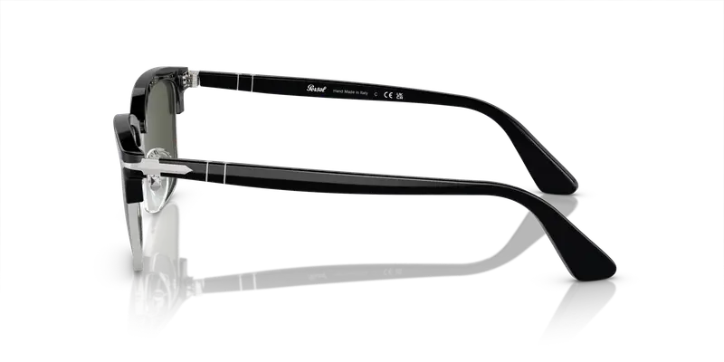 Persol Unisex PO3327S 95/31 Occhiali da sole Acetato Nero Verde Squadrata Normale miniatura 3