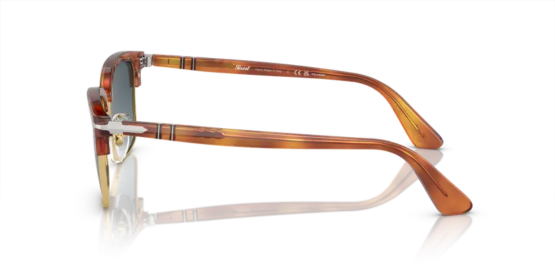 Persol Unisex PO3327S 96/S3 Occhiali da sole Acetato Tartaruga Blu Squadrata Polarizzata Sfumato miniatura 3