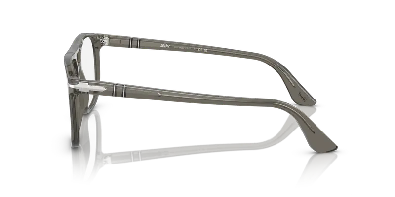 Persol Unisex PO3329V GRETA 1103 Montature da vista Acetato Grigio Trasparente Pilot Normale miniatura 3