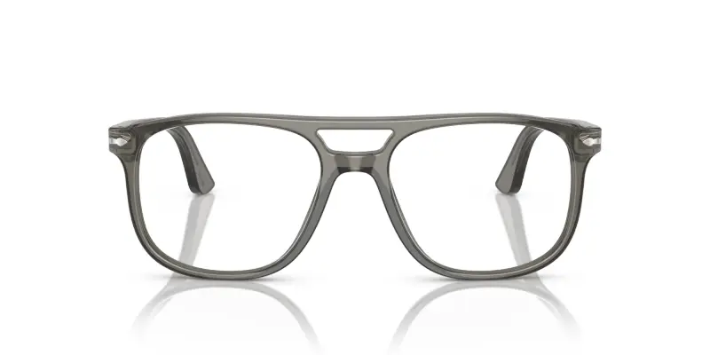 Unisex PO3329V GRETA 1103 Montature da vista Acetato Grigio Trasparente Pilot Normale miniatura 3