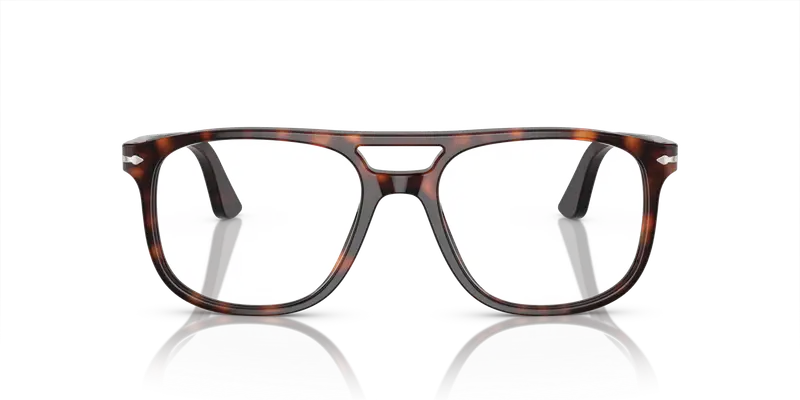 Persol Unisex PO3329V GRETA 24 Montature da vista Acetato Tartaruga Trasparente Pilot Normale miniatura 2