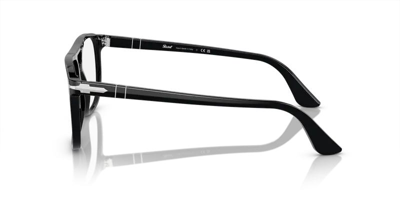 Persol Unisex PO3329V GRETA 95 Montature da vista Acetato Nero Trasparente Pilot Normale miniatura 3