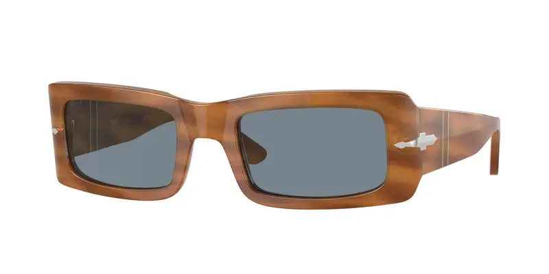 Persol Unisex PO3332S FRANCIS 960/56 Occhiali da sole Acetato Tartaruga Blu Squadrata Normale Antiriflesso