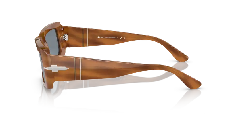 Persol Unisex PO3332S FRANCIS 960/56 Occhiali da sole Acetato Tartaruga Blu Squadrata Normale Antiriflesso miniatura 3