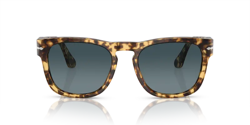 Persol Unisex PO3333S ELIO 1056S3 Occhiali da sole Acetato Marrone Blu Squadrata Polarizzata Sfumato miniatura 2