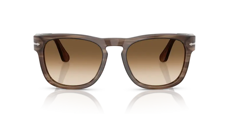 Persol Unisex PO3333S ELIO 120851 Occhiali da sole Acetato Tartaruga Marrone Squadrata Normale Sfumato miniatura 2