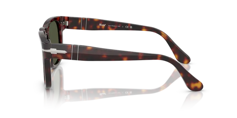 Persol Unisex PO3333S ELIO 24/31 Occhiali da sole Acetato Tartaruga Verde Squadrata Normale miniatura 3