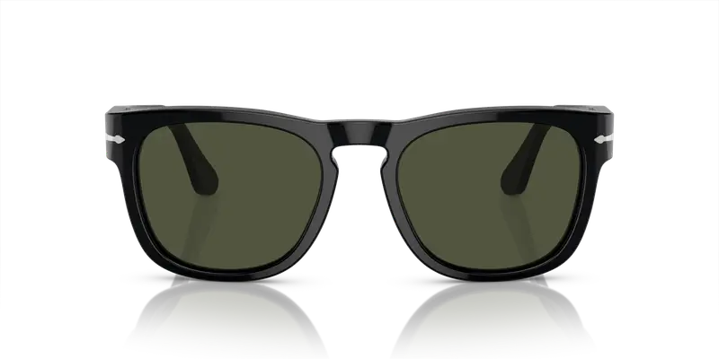 Persol Unisex PO3333S ELIO 95/31 Occhiali da sole Acetato Nero Verde Squadrata Normale miniatura 2