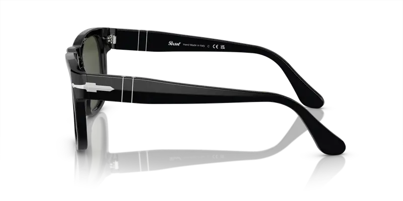 Persol Unisex PO3333S ELIO 95/31 Occhiali da sole Acetato Nero Verde Squadrata Normale miniatura 3