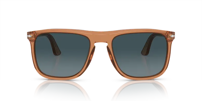 Persol Unisex PO3336S 1213S3 Occhiali da sole Acetato Marrone Blu Pilot Polarizzata Sfumato miniatura 2