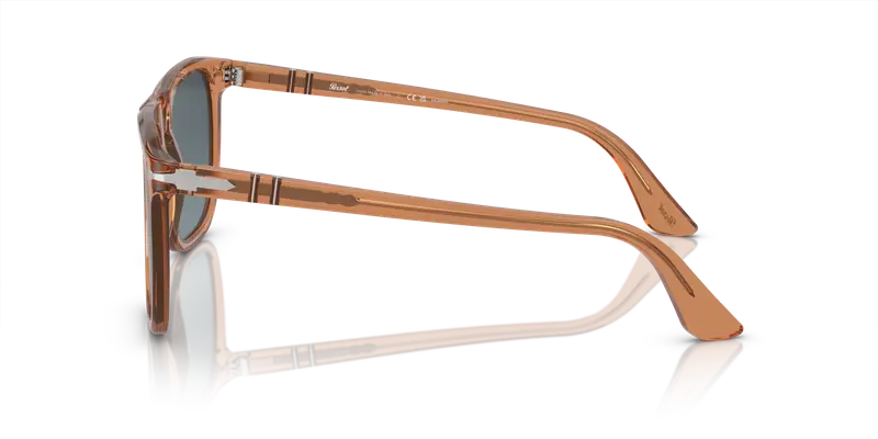 Persol Unisex PO3336S 1213S3 Occhiali da sole Acetato Marrone Blu Pilot Polarizzata Sfumato miniatura 3