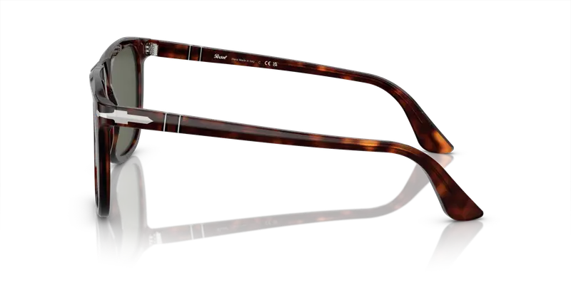 Persol Unisex PO3336S 24/31 Occhiali da sole Acetato Tartaruga Verde Pilot Normale miniatura 3