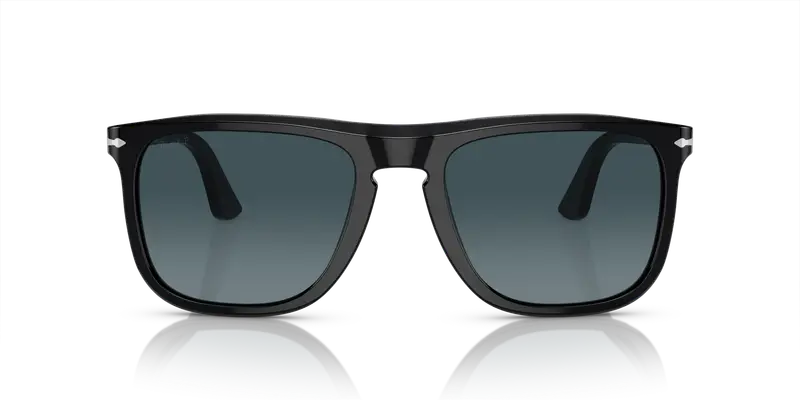 Persol Unisex PO3336S 95/S3 Occhiali da sole Acetato Nero Blu Pilot Polarizzata Sfumato miniatura 2