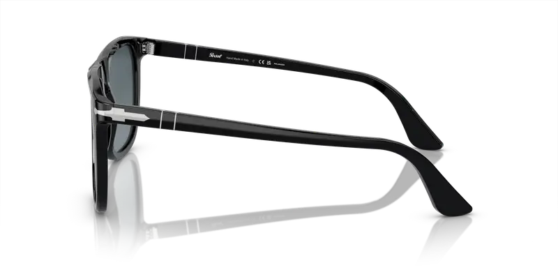 Persol Unisex PO3336S 95/S3 Occhiali da sole Acetato Nero Blu Pilot Polarizzata Sfumato miniatura 3