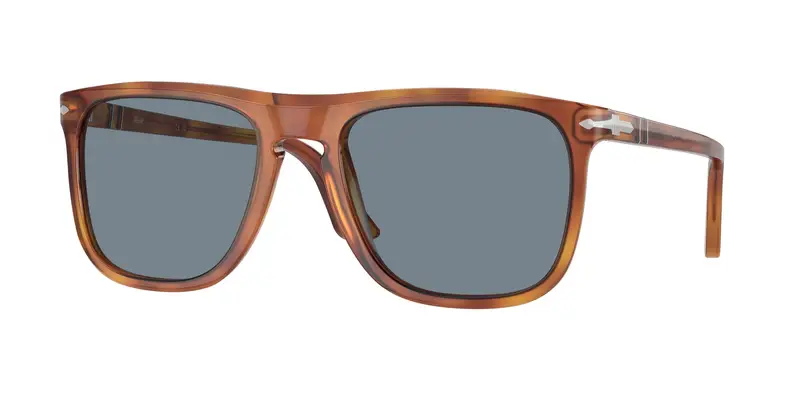 Persol Unisex PO3336S 96/56 Occhiali da sole Acetato Marrone Blu Pilot Normale Antiriflesso