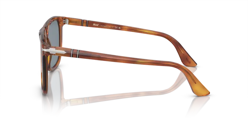 Persol Unisex PO3336S 96/56 Occhiali da sole Acetato Marrone Blu Pilot Normale Antiriflesso miniatura 3