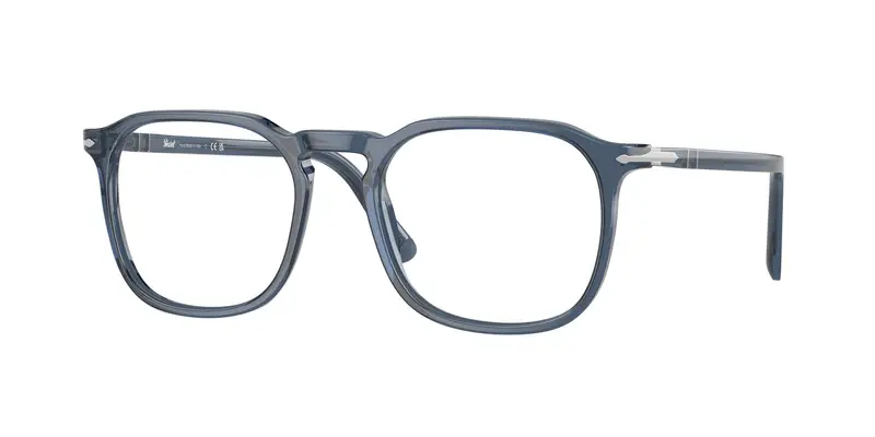 Persol Unisex PO3337V  1197 Montature da vista Acetato Blu Trasparente Pantos Normale