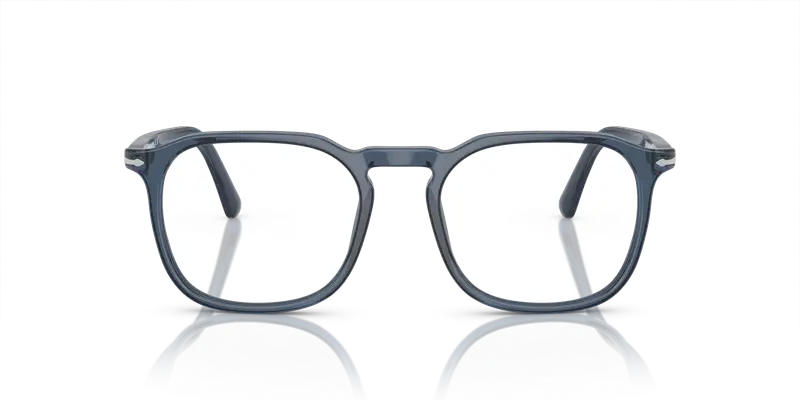 Persol Unisex PO3337V 1197 Montature da vista Acetato Blu Trasparente Pantos Normale miniatura 2