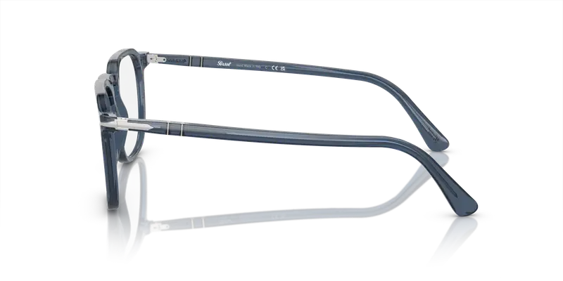 Persol Unisex PO3337V 1197 Montature da vista Acetato Blu Trasparente Pantos Normale miniatura 3