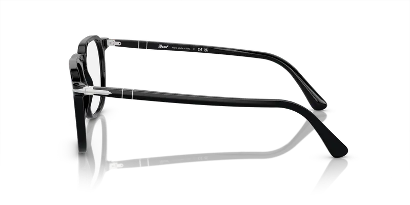 Persol Unisex PO3337V 95 Montature da vista Acetato Nero Trasparente Pantos Normale miniatura 3