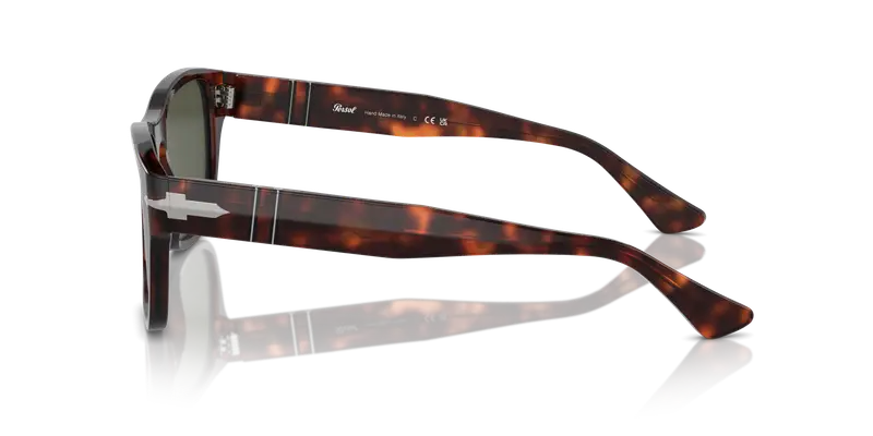 Persol Unisex PO3341S 24/31 Occhiali da sole Acetato Tartaruga Verde Pillow Normale miniatura 3