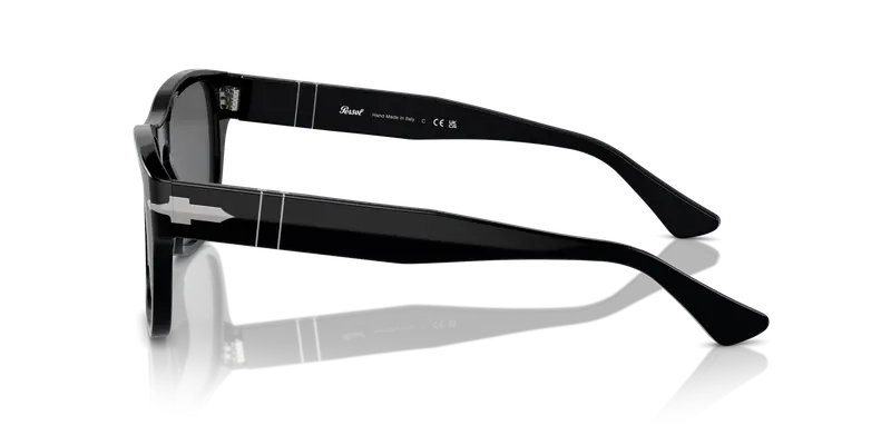 Persol Unisex PO3341S 95/B1 Occhiali da sole Acetato Nero Grigio Pillow Normale miniatura 3