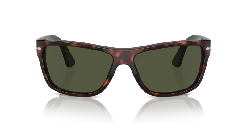 Persol Unisex PO3342S 24/31 Occhiali da sole Acetato Tartaruga Verde Squadrata Normale miniatura 2