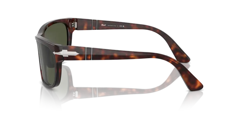 Persol Unisex PO3342S 24/31 Occhiali da sole Acetato Tartaruga Verde Squadrata Normale miniatura 3