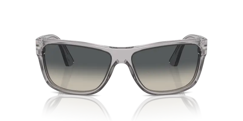 Persol Unisex PO3342S 309/71 Occhiali da sole Acetato Grigio Grigio Squadrata Normale Sfumato miniatura 2