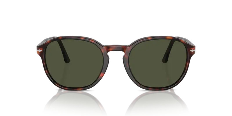 Persol Unisex PO3343S 24/31 Occhiali da sole Acetato Tartaruga Verde Pillow Normale miniatura 2
