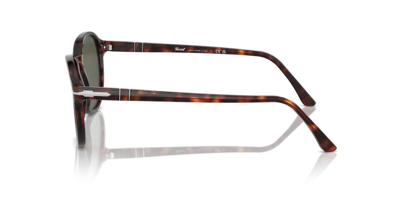 Persol Unisex PO3343S 24/31 Occhiali da sole Acetato Tartaruga Verde Pillow Normale miniatura 3