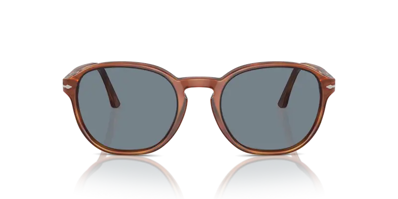 Persol Unisex PO3343S 96/56 Occhiali da sole Acetato Marrone Blu Pillow Normale Antiriflesso miniatura 2