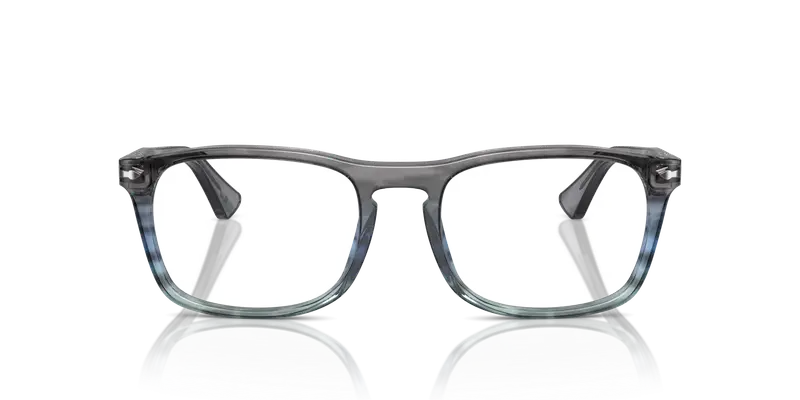 Persol Unisex PO3344V 1205 Montature da vista Acetato Grigio Trasparente Pillow Normale miniatura 2