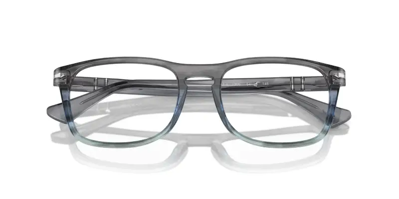 Unisex PO3344V 1205 Montature da vista Acetato Grigio Trasparente Pillow Normale miniatura 2