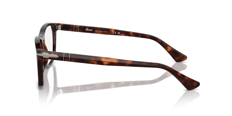 Persol Unisex PO3344V 24 Montature da vista Acetato Tartaruga Trasparente Pillow Normale miniatura 3