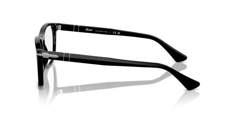 Persol Unisex PO3344V 95 Montature da vista Acetato Nero Trasparente Pillow Normale miniatura 3