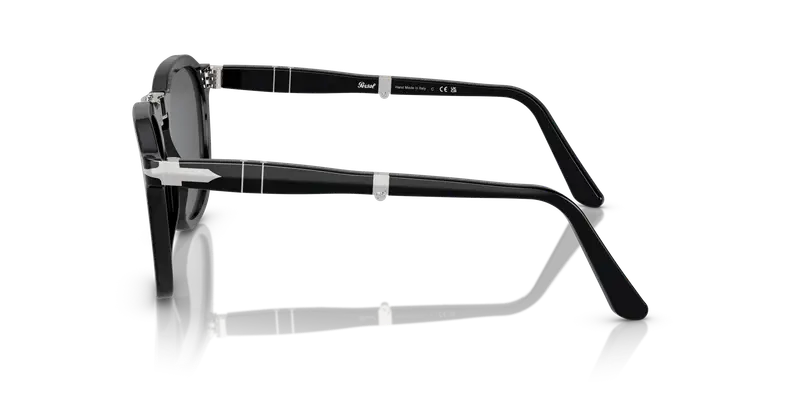 Persol Unisex PO3345S 95/B1 Occhiali da sole Acetato Nero Grigio Squadrata Normale miniatura 3