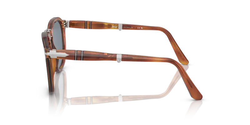 Persol Unisex PO3345S 96/56 Occhiali da sole Acetato Marrone Blu Squadrata Normale Antiriflesso miniatura 3