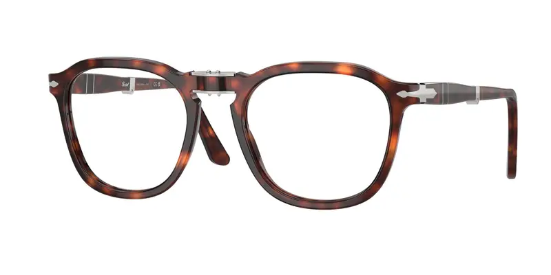 Persol Unisex PO3345V RENE' 24 Montature da vista Acetato Tartaruga Trasparente Squadrata Normale