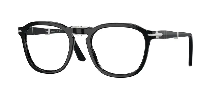Persol Unisex PO3345V RENE' 95 Montature da vista Acetato Nero Trasparente Squadrata Normale