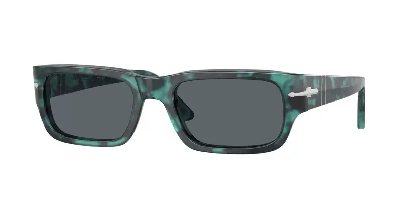 Persol Unisex PO3347S ADRIEN 1211R5 Occhiali da sole Acetato Blu Blu Squadrata Normale Antiriflesso