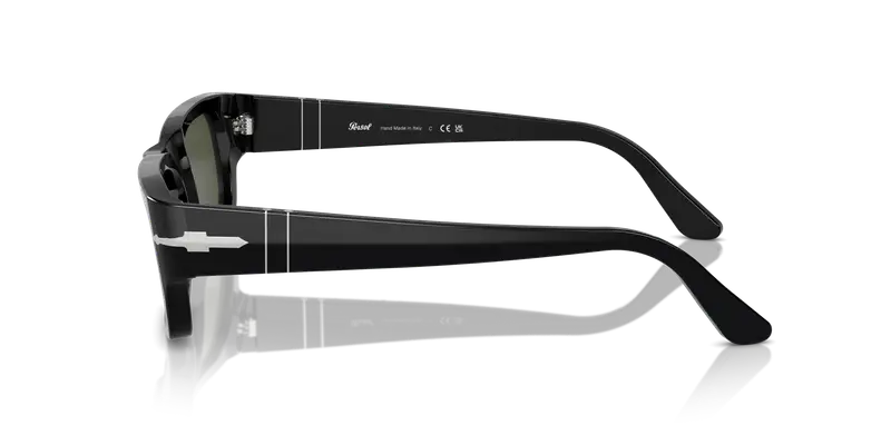 Persol Unisex PO3347S ADRIEN 95/31 Occhiali da sole Acetato Nero Verde Squadrata Normale miniatura 3