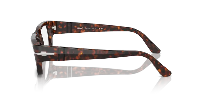 Persol Unisex PO3347V 24 Montature da vista Acetato Tartaruga Trasparente Squadrata Normale miniatura 3