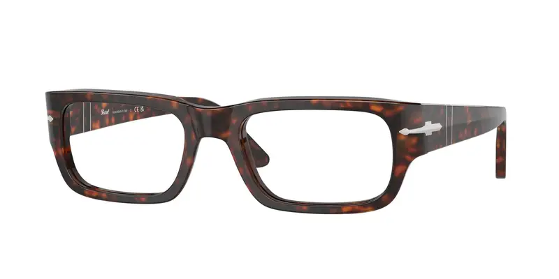 Unisex PO3347V 24 Montature da vista Acetato Tartaruga Trasparente Squadrata Normale