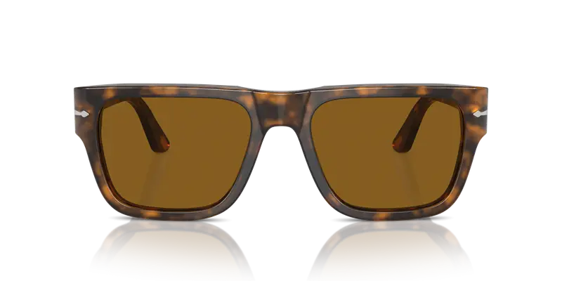 Persol Unisex PO3348S 121033 Occhiali da sole Acetato Marrone Marrone Squadrata Normale miniatura 2