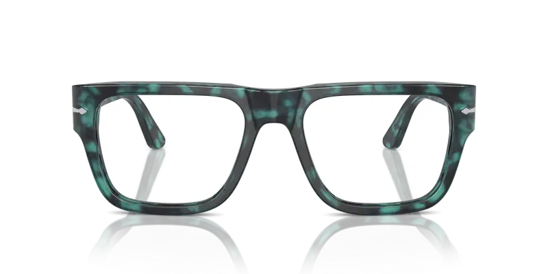 Persol Unisex PO3348V 1211 Montature da vista Acetato Blu Trasparente Squadrata Normale miniatura 2